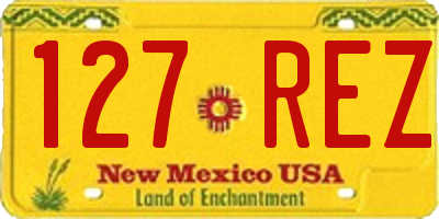 NM license plate 127REZ