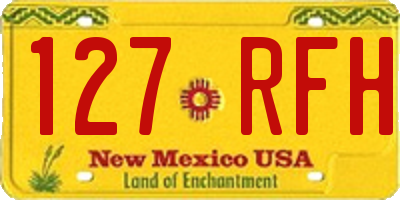 NM license plate 127RFH
