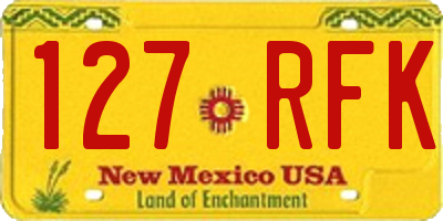 NM license plate 127RFK