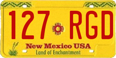NM license plate 127RGD