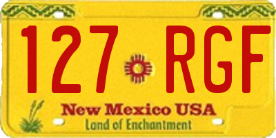 NM license plate 127RGF