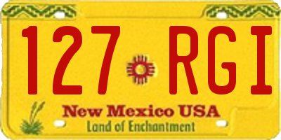 NM license plate 127RGI