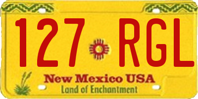 NM license plate 127RGL