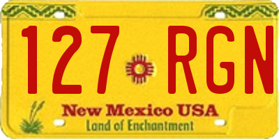 NM license plate 127RGN