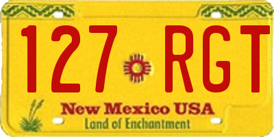 NM license plate 127RGT