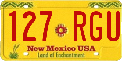 NM license plate 127RGU