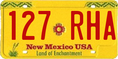 NM license plate 127RHA