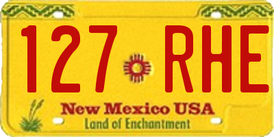 NM license plate 127RHE
