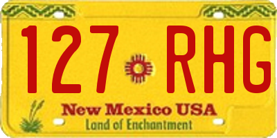 NM license plate 127RHG