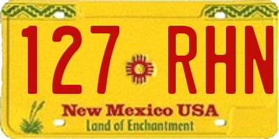 NM license plate 127RHN
