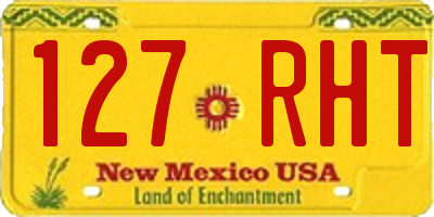 NM license plate 127RHT