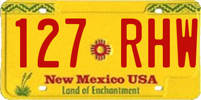 NM license plate 127RHW