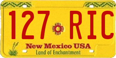 NM license plate 127RIC