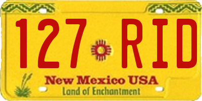 NM license plate 127RID