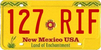 NM license plate 127RIF