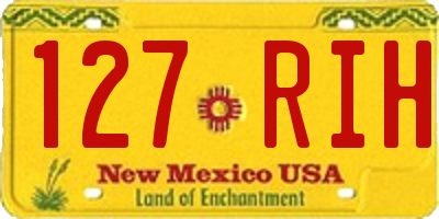 NM license plate 127RIH