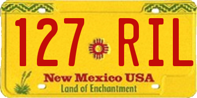 NM license plate 127RIL