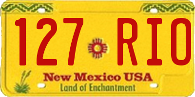 NM license plate 127RIO