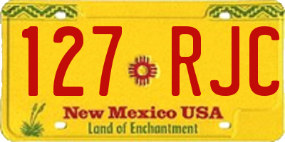 NM license plate 127RJC