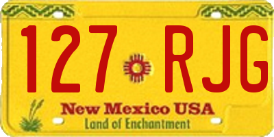 NM license plate 127RJG