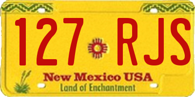 NM license plate 127RJS