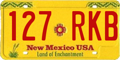 NM license plate 127RKB