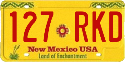 NM license plate 127RKD