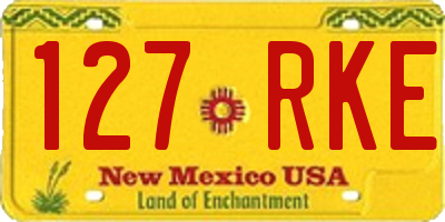 NM license plate 127RKE