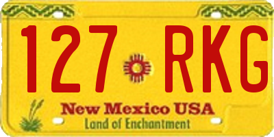 NM license plate 127RKG