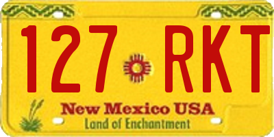 NM license plate 127RKT
