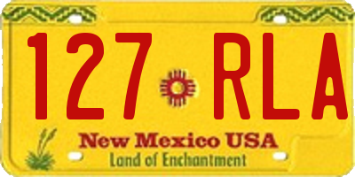 NM license plate 127RLA