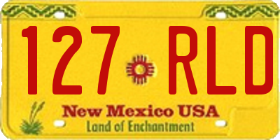 NM license plate 127RLD