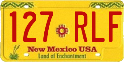 NM license plate 127RLF