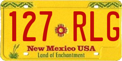 NM license plate 127RLG