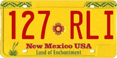 NM license plate 127RLI