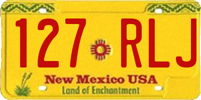 NM license plate 127RLJ