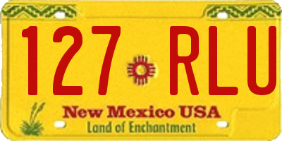 NM license plate 127RLU