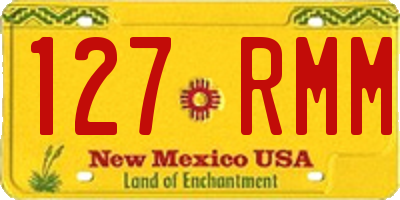 NM license plate 127RMM