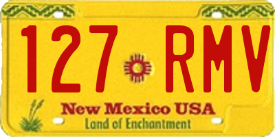 NM license plate 127RMV