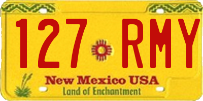 NM license plate 127RMY