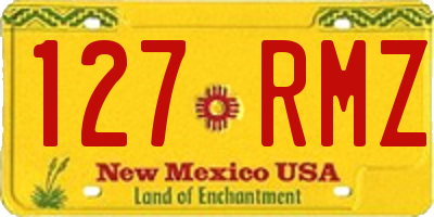 NM license plate 127RMZ