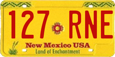 NM license plate 127RNE