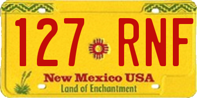 NM license plate 127RNF
