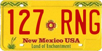 NM license plate 127RNG
