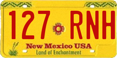 NM license plate 127RNH