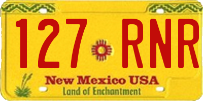 NM license plate 127RNR