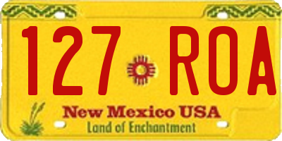 NM license plate 127ROA