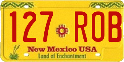 NM license plate 127ROB