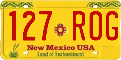 NM license plate 127ROG