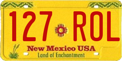 NM license plate 127ROL